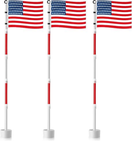 4 Pack Golf Flag Stick 6ft Putting Green Flag Golf Hole Cup Pole Pin Numbered Flags for Driving Range Backyard Yard Putting Green and Chipping Greens Gifts in Kuwait
