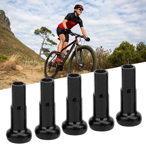 Luqeeg 10Pcs 7075 Aluminium Alloy Bike Spoke Cap, Bicycle Spoke Nipple Protector, 2 Colors Protector, Ideal for Mountain Bike Cycling & Riding Accessories in Saudi Arabia