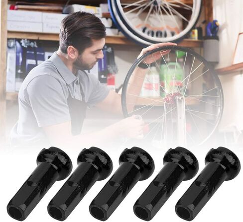 Luqeeg 10Pcs 7075 Aluminium Alloy Bike Spoke Cap, Bicycle Spoke Nipple Protector, 2 Colors Protector, Ideal for Mountain Bike Cycling & Riding Accessories in Saudi Arabia