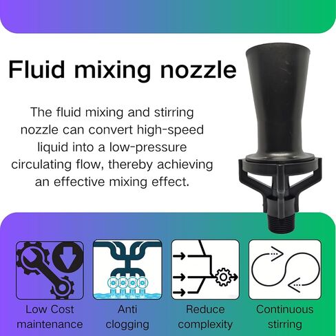 Mixture Eductor Nozzle Pipe Thread Inlet Connection BSPT3/4" （2Pcs） in Kuwait