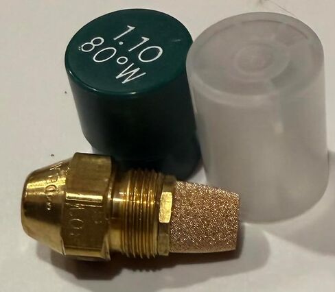 Oil Burner Nozzle, 1.10 80 W, Semi Solid Spray Green Cap All purpose semisolid Oil Nozzle 1.10 80 W in Saudi Arabia