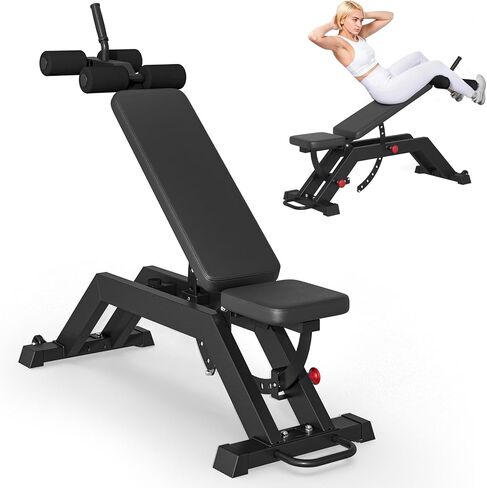 مقعد 600 رطل على مقعد الوزن مع رف ، ومقعد تمرين قابل للتعديل 4 في 1 مع تمديد الساق للرسائل المطبوعة ، والتجعيد و AB ، أفضل للأولاد في سن المراهقة ، والنساء ، والمبتدئين والأفراد الصغار in Kuwait