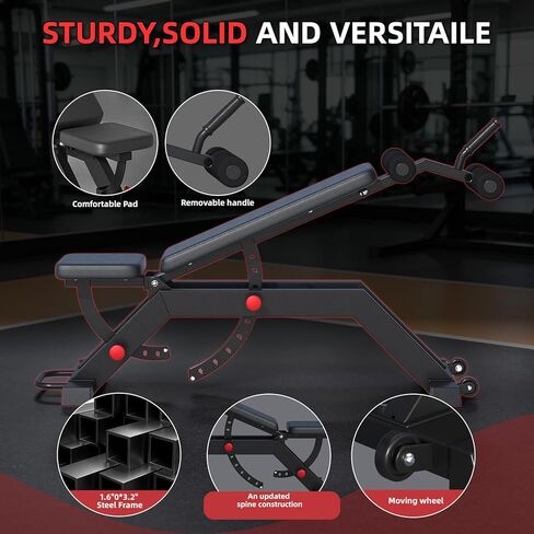 مقعد 600 رطل على مقعد الوزن مع رف ، ومقعد تمرين قابل للتعديل 4 في 1 مع تمديد الساق للرسائل المطبوعة ، والتجعيد و AB ، أفضل للأولاد في سن المراهقة ، والنساء ، والمبتدئين والأفراد الصغار in Kuwait