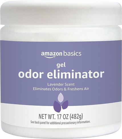 Amazon Basics Gel Odor Eliminator, Activated Charcoal, Fragrance Free, 17 Oz, Pack of 6 in Kuwait