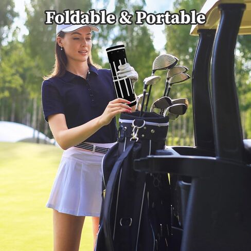 بساط وضع الجولف، بساط وضع الجولف للتمرين في الداخل والخارج، مقاس 30 بوصة، لباد متين يمكن لفه بسهولة، مساعد تدريب خفيف الوزن مع مسار المحاذاة والتدريب على المضرب يساعدك على ممارسة وضع الجولف in Kuwait