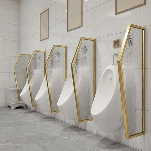 Wall-Mounted Men's Urinal, Tempered Glass Toilet Partition for Public Restrooms - Ideal for Schools, Shopping Malls, and Commercial Spaces (, 50x130cm) in Saudi Arabia