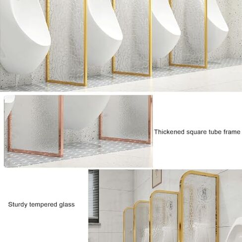 Wall-Mounted Men's Urinal, Tempered Glass Toilet Partition for Public Restrooms - Ideal for Schools, Shopping Malls, and Commercial Spaces (, 50x130cm) in Saudi Arabia