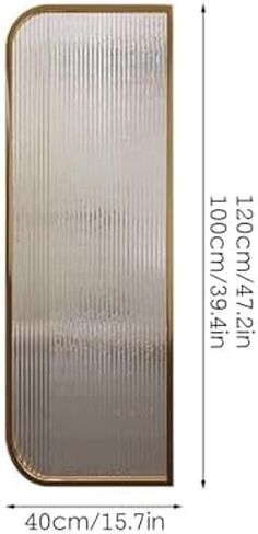 Waterproof Toilet Partition Screen - 6 Pcs Wall Mounted Men’s Urinal Divider with Tempered Glass Privacy Panel for Hotels Schools Shopping Malls - Gold 120cm in Saudi Arabia