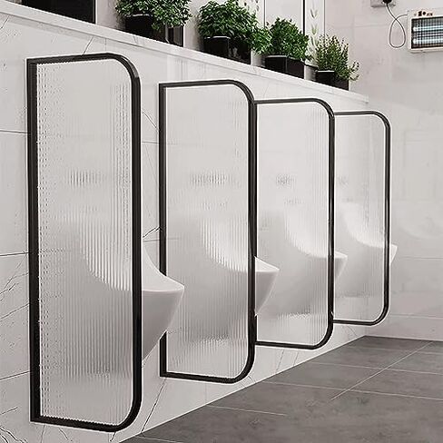 Wall Mounted Translucent Glass Urinal Bathroom Partition Divider for Enhanced Privacy in Hotels Public Restrooms and Commercial Spaces in Saudi Arabia