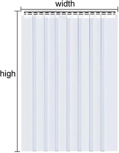 Heavy-Duty PVC Strip Door Curtain, 0.06'' Thick, Waterproof Walk-in Cooler Curtain for Commercial Use, Supermarkets & Warehouses, 105x230cm in Saudi Arabia