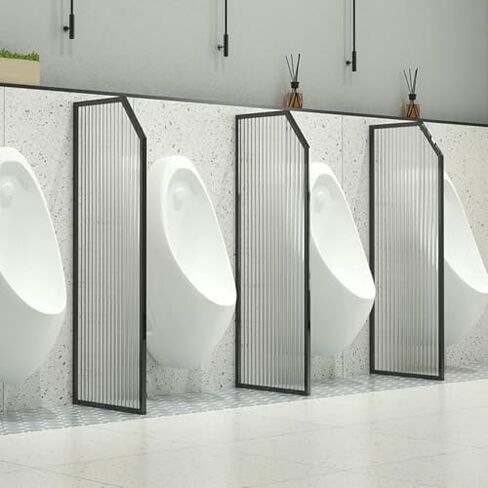 Men's Urinal Partition - Translucent Glass Panels Wall-Mounted Urinal Baffle for Public Restrooms Bathrooms Hotels - Durable Toilet Partition Solution in Saudi Arabia