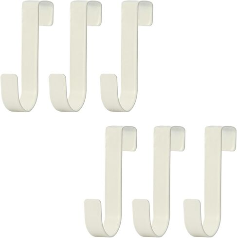 Over Cabinet Door Hooks, 4 Pack Heavy Duty Metal J-Hooks for Kitchen, Bathroom, Laundry Room, Cabinet Hooks for Hanging, Hold Up to 7 lbs, Space-Saving Organizer - Black in Saudi Arabia