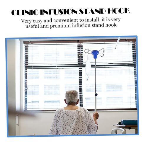 Steel Infusion Rack Hook Vertical Infusion Stand Hook for Clinics Lightweight and Easy to Install Premium Quality Design for Long Term Use in Saudi Arabia