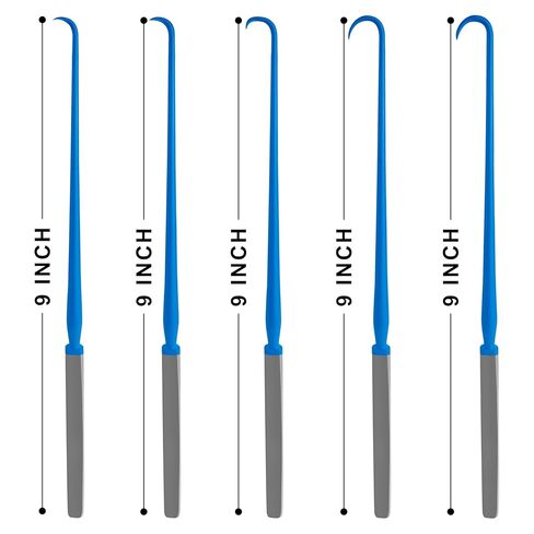 Surgical Online 5-Piece Emmet Uterine Hooks Set – 9 Inch, Blue-Coated Stainless Steel, Medical-Grade Surgical Instruments in Saudi Arabia