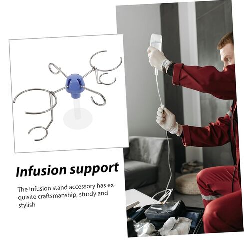 Stainless Steel Hanger Infusion Rack Hook for Medical Use Replacement Accessory for IV Stand Sturdy Drip Bag Support Compatible Standard Infusion Racks in Saudi Arabia