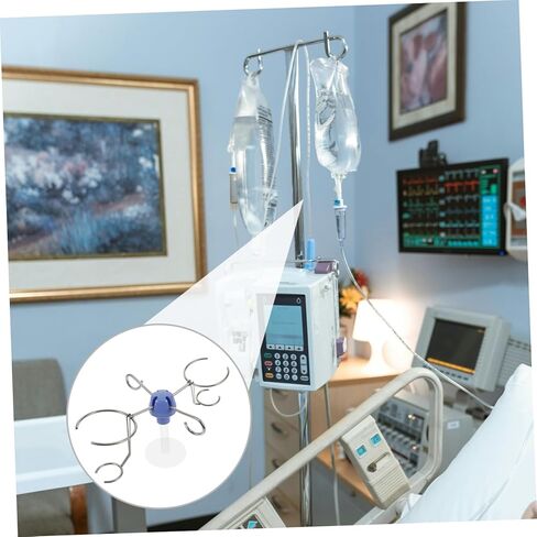Stainless Steel Hanger Infusion Rack Hook for Medical Use Replacement Accessory for IV Stand Sturdy Drip Bag Support Compatible Standard Infusion Racks in Saudi Arabia