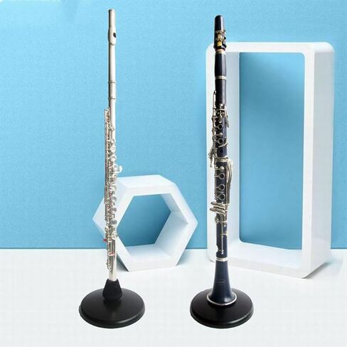 Flute and Clarinet Dual-use Instrument Stand Stable Black Metal Holder Portable Display Rack for Woodwind Accessories in Kuwait