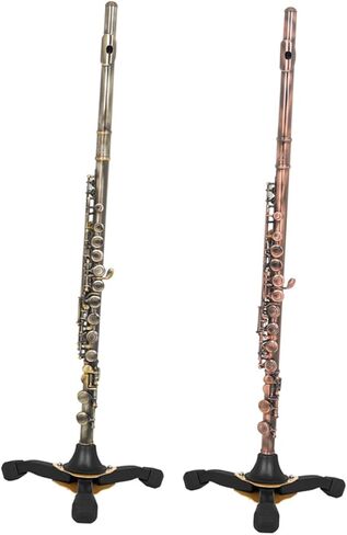STOBAZA Foldable Yellow Tripod Flute Clarinet Stand with Thickened Legs, Detachable Portable Music Instrument Holder for Oboe Saxophone Wind Woodwind Accessories in Saudi Arabia