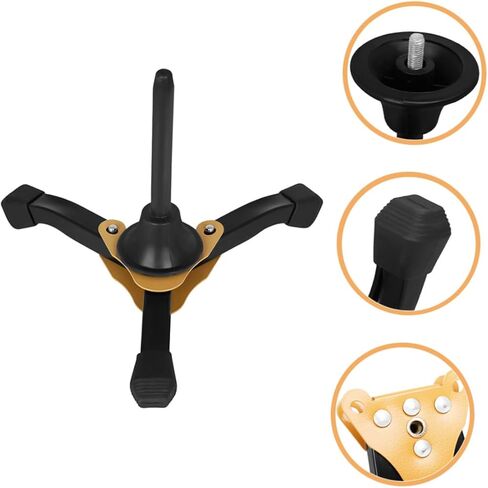 Portable Wind Instrument Stand, Detachable Yellow Thickened Tripod Clarinet and Flute Holder with Foldable Legs for Musician Instrument Accessories in Kuwait
