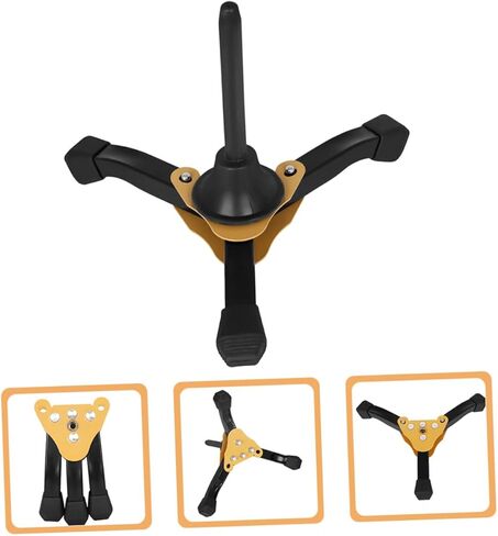 Portable Wind Instrument Stand, Detachable Yellow Thickened Tripod Clarinet and Flute Holder with Foldable Legs for Musician Instrument Accessories in Kuwait