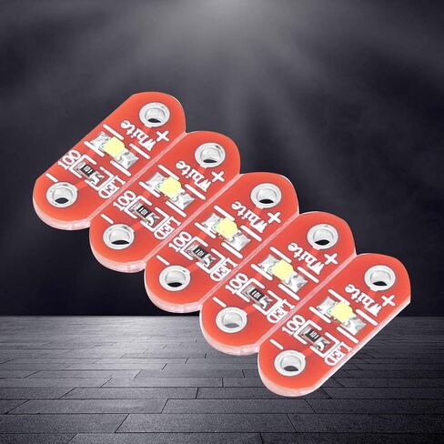Oumefar 50 قطعة Lilypad LED وحدة بيضاء يمكن ارتداؤها على السطح LED مجموعة DIY لتصميم صغير الحجم مثالي للمشروعات الحرفية وصناعة الأزياء 3 ~ 5 فولت in Kuwait