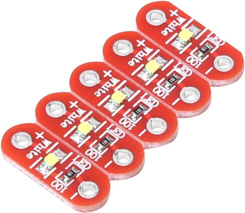 Oumefar 50 قطعة Lilypad LED وحدة بيضاء يمكن ارتداؤها على السطح LED مجموعة DIY لتصميم صغير الحجم مثالي للمشروعات الحرفية وصناعة الأزياء 3 ~ 5 فولت in Kuwait