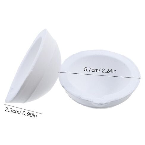 2 قطعة طبق تبخير مختبر الخزف سعة 50 جرام حوض تبخر مستدير للاستخدام في المدرسة والمختبر المنزلي in Kuwait