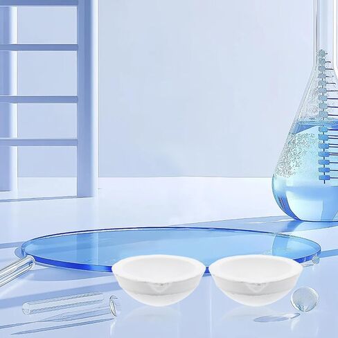 2 قطعة طبق تبخير مختبر الخزف سعة 50 جرام حوض تبخر مستدير للاستخدام في المدرسة والمختبر المنزلي in Kuwait