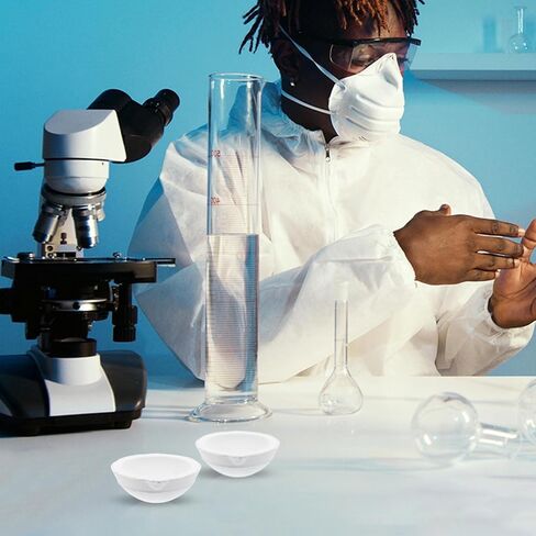 2 قطعة طبق تبخير مختبر الخزف سعة 50 جرام حوض تبخر مستدير للاستخدام في المدرسة والمختبر المنزلي in Kuwait