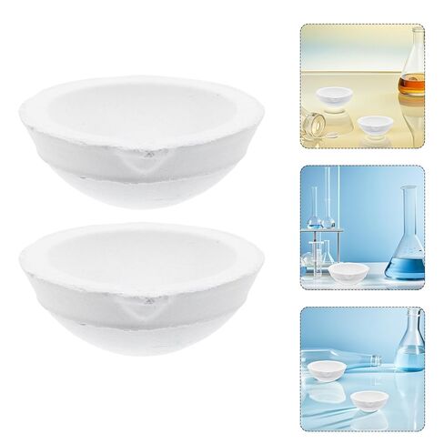 2 قطعة طبق تبخير مختبر الخزف سعة 50 جرام حوض تبخر مستدير للاستخدام في المدرسة والمختبر المنزلي in Kuwait
