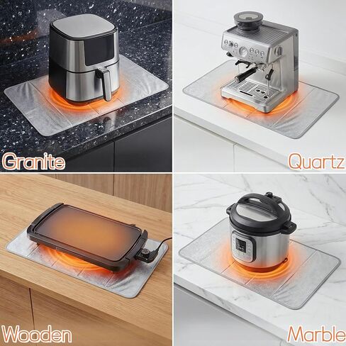 Heat Resistant Countertop Protector Mat for Food Warming Mat, Non-Slip 15.7" * 23.6" Insulation Hot Pad, Waterproof Kitchen Accessories for Coffee Bar, Buffet, Appliance Base, Large in Saudi Arabia