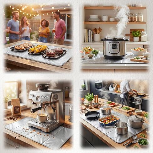 Heat Resistant Countertop Protector Mat for Food Warming Mat, Non-Slip 15.7" * 23.6" Insulation Hot Pad, Waterproof Kitchen Accessories for Coffee Bar, Buffet, Appliance Base, Large in Saudi Arabia