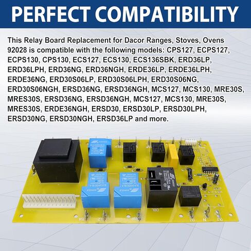 92028 Relay Board - PCB Relay Board Compatible with Dacor Range Oven, Replaces 98028, 82127, 82995, 740533, 182905889 in Saudi Arabia