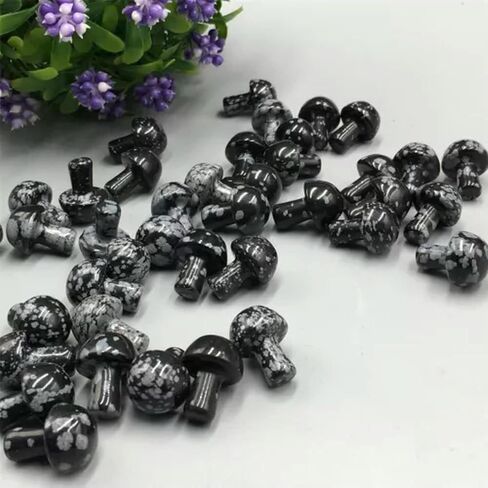 Wholesale 100pcs 15MM+ Natural Mushroom Quartz Crystal Carved Polishing -alabaster-100pcs in Saudi Arabia