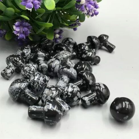 Wholesale 100pcs 15MM+ Natural Mushroom Quartz Crystal Carved Polishing -alabaster-100pcs in Saudi Arabia