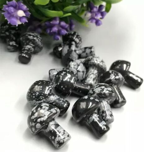 Wholesale 100pcs 15MM+ Natural Mushroom Quartz Crystal Carved Polishing -alabaster-100pcs in Saudi Arabia