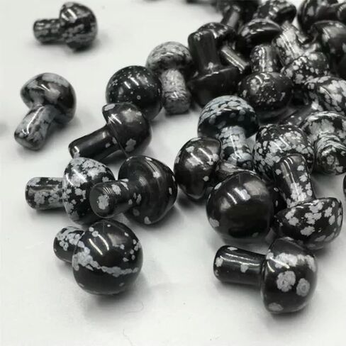 Wholesale 100pcs 15MM+ Natural Mushroom Quartz Crystal Carved Polishing -alabaster-100pcs in Saudi Arabia