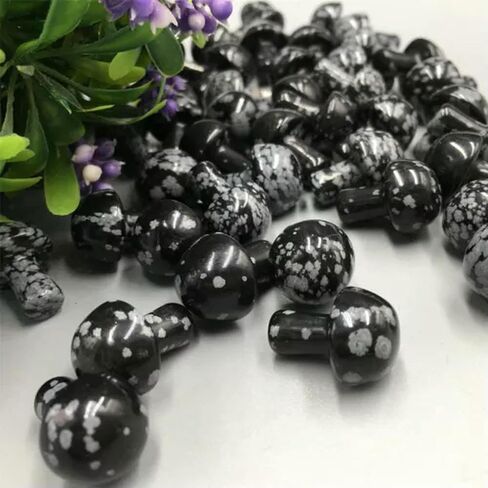 Wholesale 100pcs 15MM+ Natural Mushroom Quartz Crystal Carved Polishing -alabaster-100pcs in Saudi Arabia
