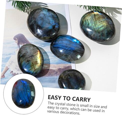 TEHAUX Chic Moonstone Ornament Natural Crystal Stone Hand Grip for Home Office Decor in Saudi Arabia