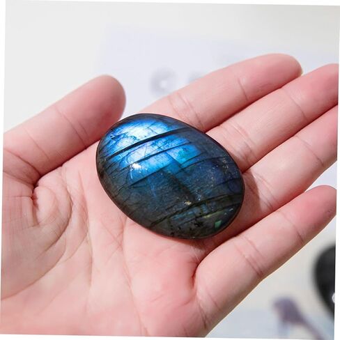 TEHAUX Chic Moonstone Ornament Natural Crystal Stone Hand Grip for Home Office Decor in Saudi Arabia