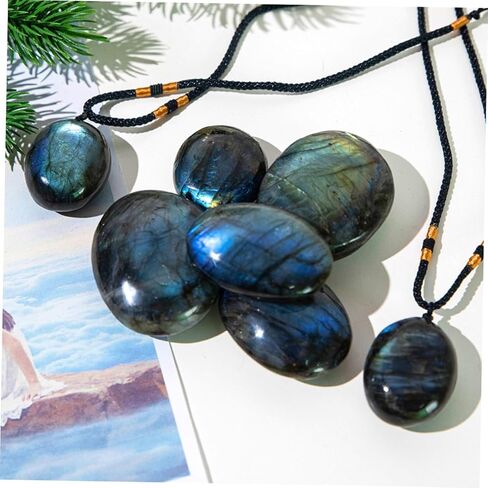 TEHAUX Chic Moonstone Ornament Natural Crystal Stone Hand Grip for Home Office Decor in Saudi Arabia