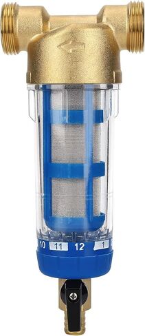 KIMISS Reusable Spin Down Sediment Water Filter G1 MNPT G3/4 FNPT - PreFilter System for Whole House Water Purifier, 50 N Rating for Sediment, and Dirt Reduction in Saudi Arabia
