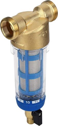 KIMISS Reusable Spin Down Sediment Water Filter G1 MNPT G3/4 FNPT - PreFilter System for Whole House Water Purifier, 50 N Rating for Sediment, and Dirt Reduction in Saudi Arabia