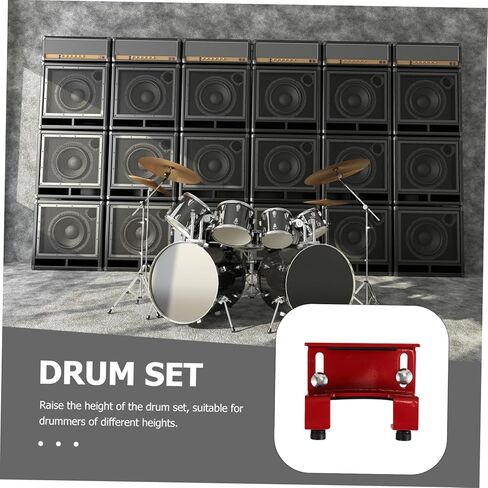 Milisten Bass Drum Lift Platform Metal Drum Accessory for Height Reliable Bass Drum Lifter for Drummers Seeking Optimal Play Position in Saudi Arabia