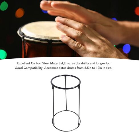 Travel Djembe Stand Carbon Steel Lightweight Portable Multifunctional for African Drum 8.5 12 Inches in Kuwait