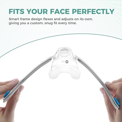 إطار N20 بديل متوافق مع قناع ResMed AirFit & Airtouch N20 Nasal CPAP - بطانة إسفنجية ناعمة مطورة بطبقة مزدوجة لراحة مضادة للعلامات الحمراء (الإطار فقط: بدون مرفق، بدون وسادة، بدون غطاء رأس) in Kuwait