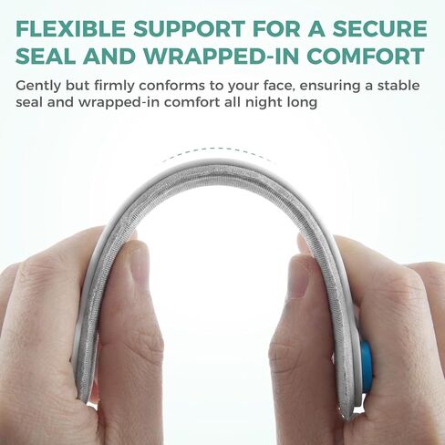 إطار N20 بديل متوافق مع قناع ResMed AirFit & Airtouch N20 Nasal CPAP - بطانة إسفنجية ناعمة مطورة بطبقة مزدوجة لراحة مضادة للعلامات الحمراء (الإطار فقط: بدون مرفق، بدون وسادة، بدون غطاء رأس) in Kuwait