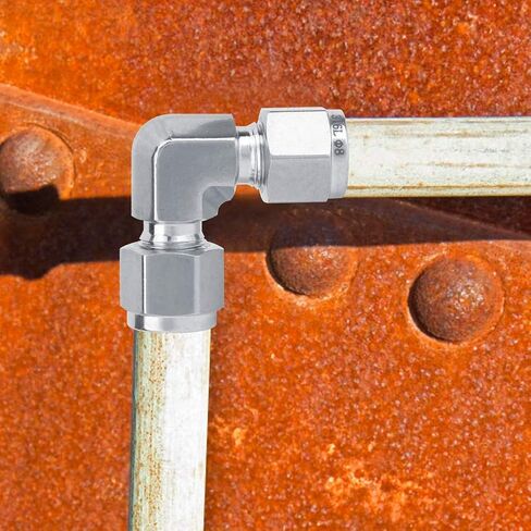 316 Stainless Steel Tube Connector, Quick Connect High Pressure Water Pipe Elbow Nut Fitting, Push to Connect Tube Adapter for Water Oil Gas Systems in Kuwait