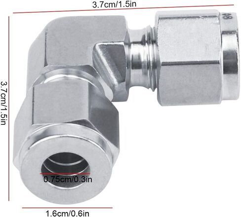 316 Stainless Steel Tube Connector, Quick Connect High Pressure Water Pipe Elbow Nut Fitting, Push to Connect Tube Adapter for Water Oil Gas Systems in Kuwait