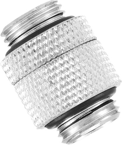 G14 45 G14 Female to Female Male to Male Pc Cooling Fittings Brass Thread 360 Degree Tube Adapter for Computer Cooling System Premium Quality Silver Finish Enhanced Dur (#1) in Saudi Arabia